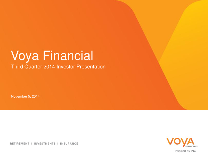 voya financial