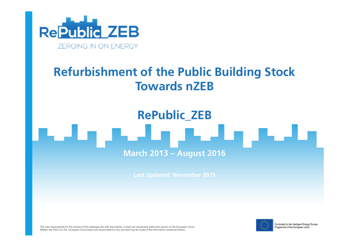 refurbishment of the public building stock towards nzeb