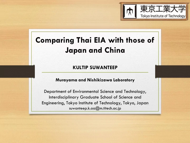 comparing thai eia with those of japan and china