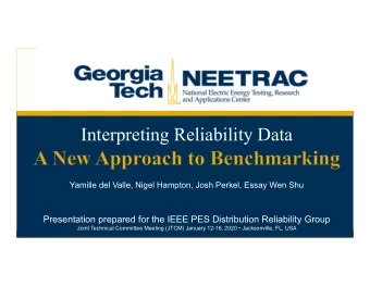 Interpreting Reliability Data  Yamille del Valle, Nigel Hampton, Josh Perkel, Essay Wen Shu
