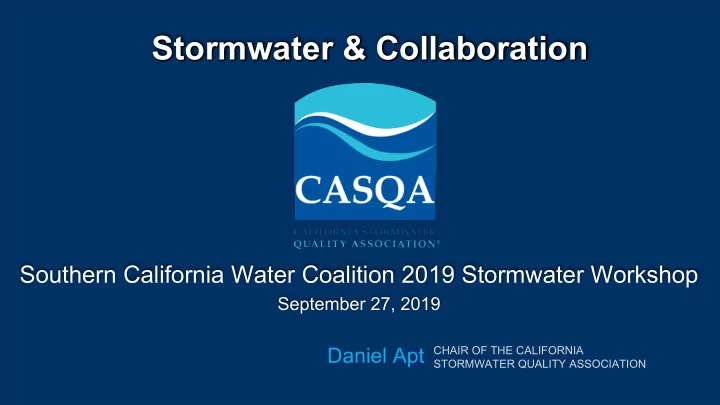 stormwater collaboration
