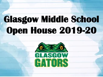 Gl  Glas  asgow Midd  gow Middle  le Sc  Scho  hool  ol  Op  Open  en Ho  House  use 20  2019