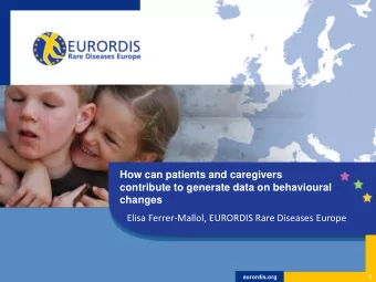 How can patients and caregivers  contribute to generate data on behavioural changes  Elisa