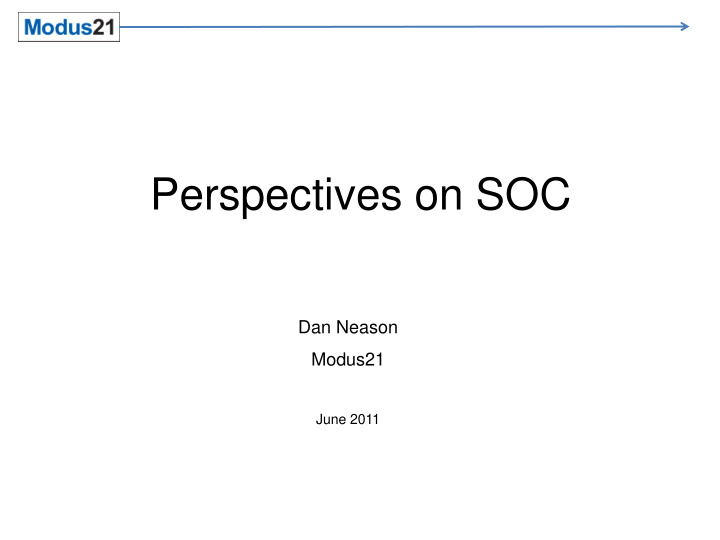 perspectives on soc