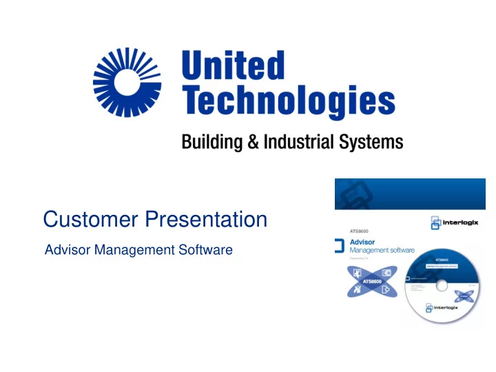 customer presentation