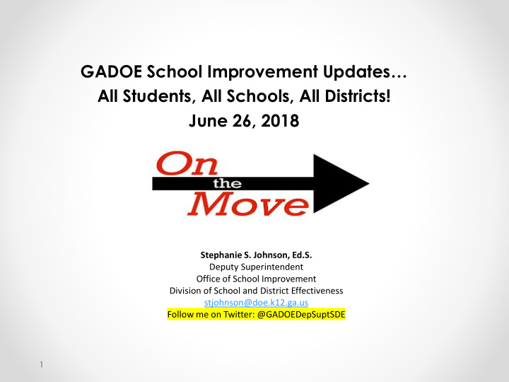 gadoe school improvement updates all students all schools