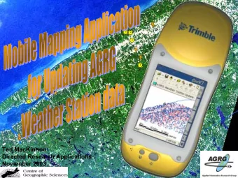 Ted MacKinnon  Directed Research Applications  November 2003  29   ArcPad combines both mobile