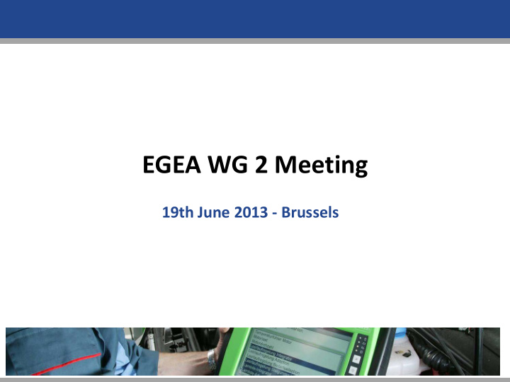 agenda meeting 19 th of june 2013