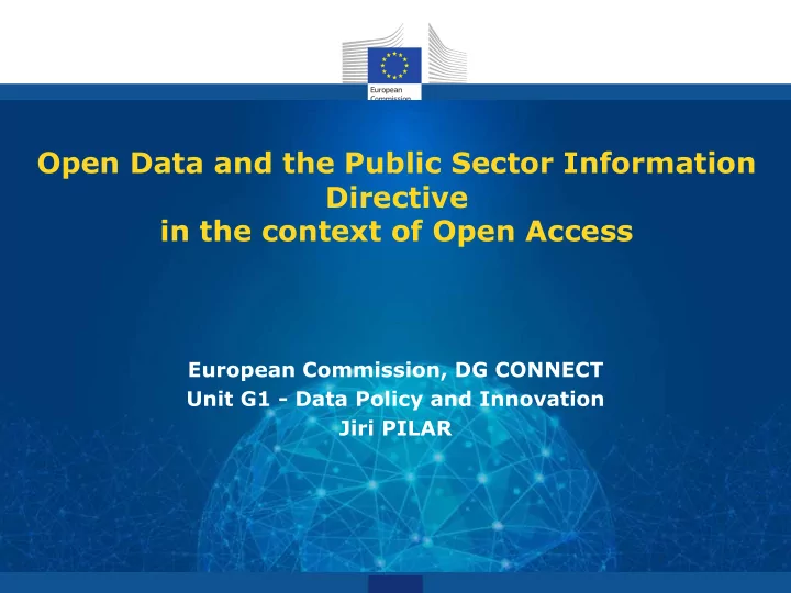 open data and the public sector information directive in