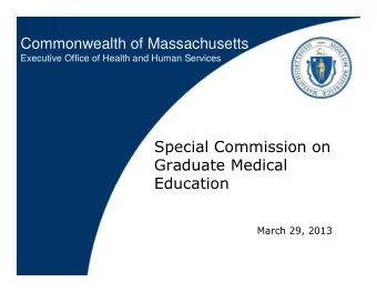 Commonwealth of Massachusetts  Executive Office of Health and Human Services