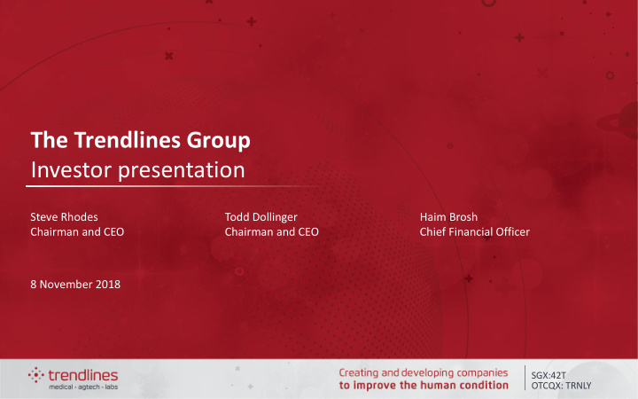 the trendlines group investor presentation
