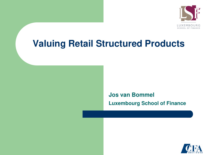 valuing retail structured products
