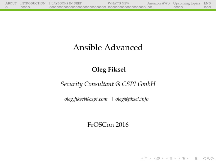 ansible advanced