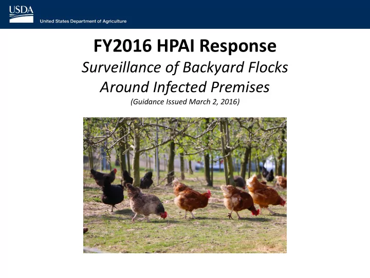 fy2016 hpai response