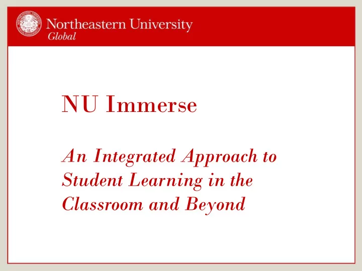 nu immerse