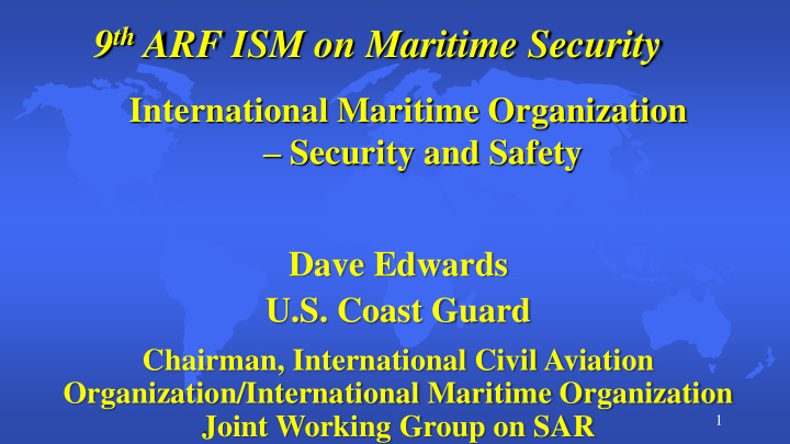 9 th arf ism on maritime security