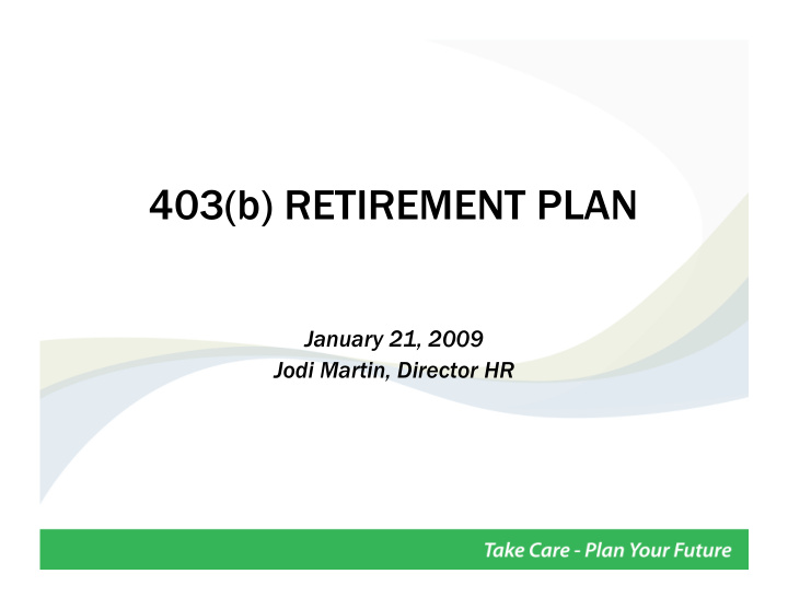 403 b retirement plan