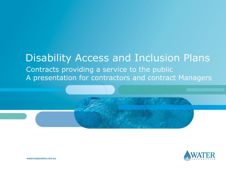 disability access and inclusion plans