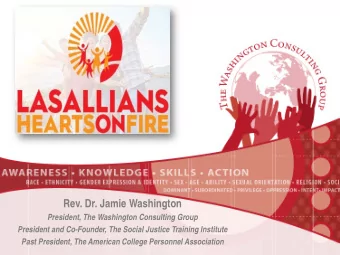 Rev. Dr. Jamie Washington  President, The Washington Consulting Group  President and Co-Founder,