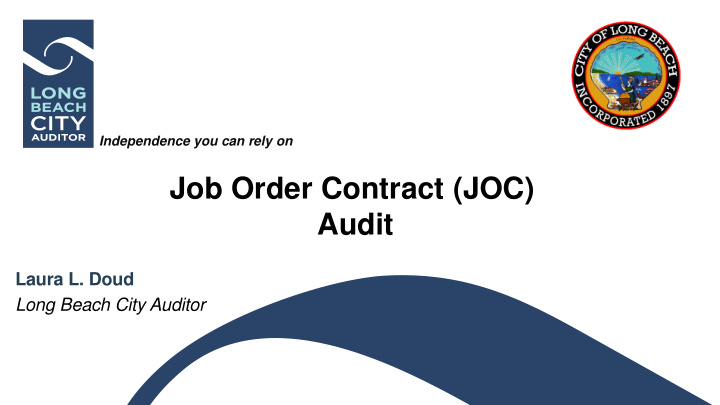 job order contract joc audit