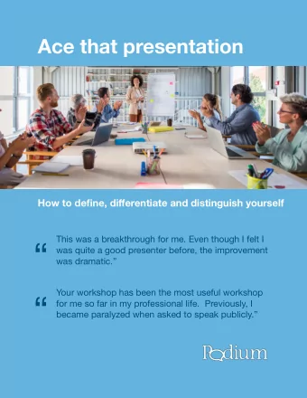 was quite a good presenter before, the improvement  was dramatic. Your workshop has been