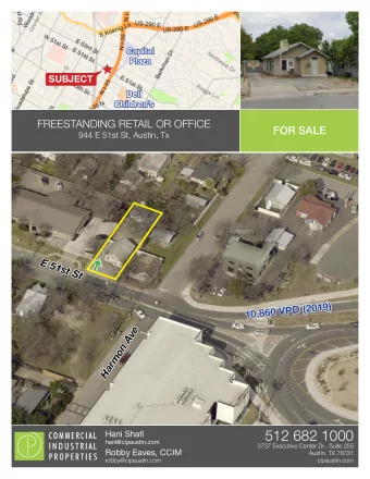 512 682 1000  Hani Shafj  hani@cipaustin.com  3737 Executive Center Dr., Suite 255  Robby Eaves,