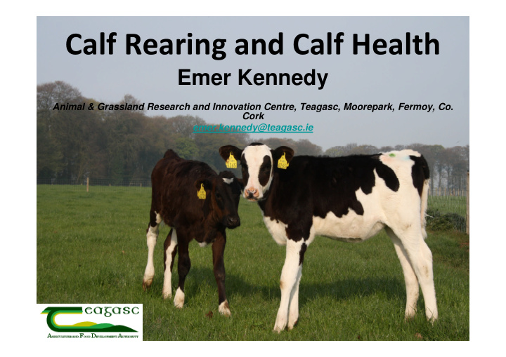 calf rearing and calf health