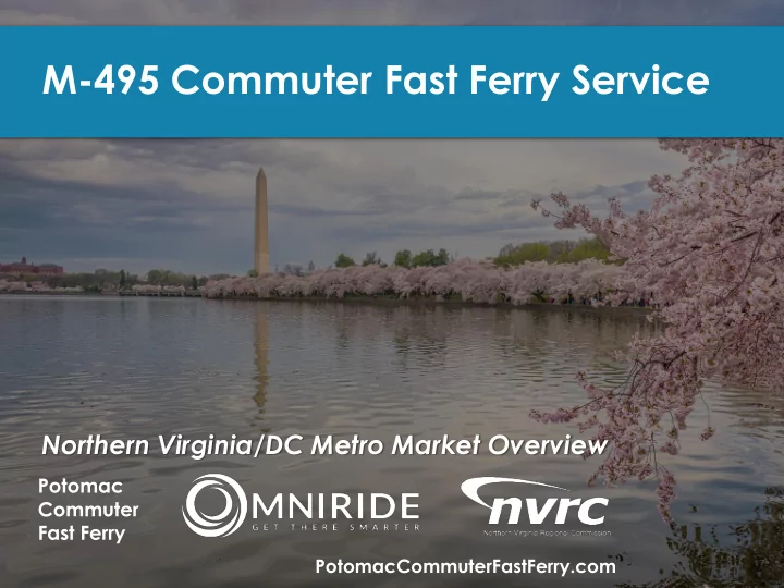 m 495 commuter fast ferry service