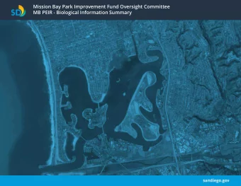 Mission Bay Park Improvement Fund Oversight Committee  MB PEIR - Biological Information Summary