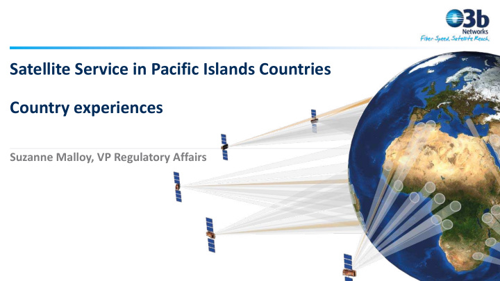 satellite service in pacific islands countries country