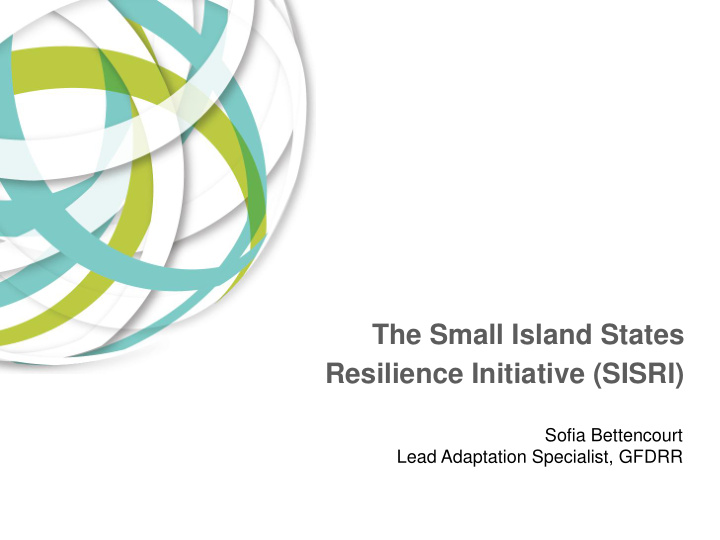 resilience initiative sisri