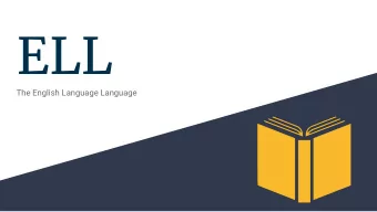 ELL  The English Language Language  MOTIVATION   Our language provides core file manipulation