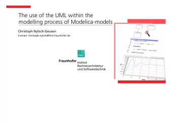 The use of the UML within the  modelling process of Modelica-models  Christoph Nytsch-Geusen