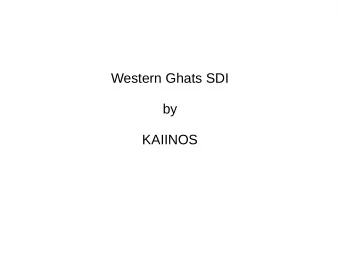 Western Ghats SDI  by  KAIINOS  Spatial Data Infrastructure (SDI)  Initialization  Map databases
