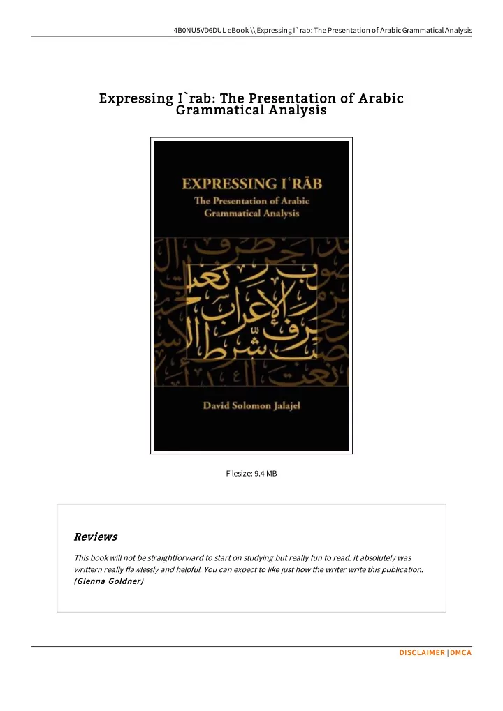 expressing i rab the presentation of arabic expressing i