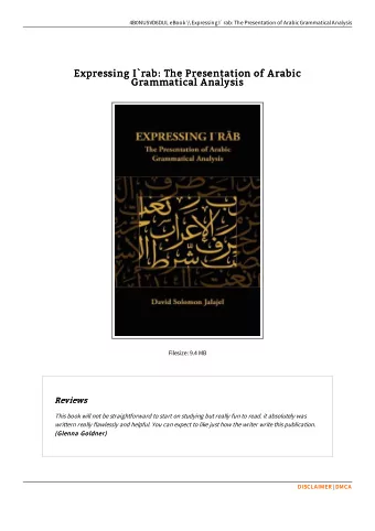 Expressing I`rab: The Presentation of Arabic  Expressing I`rab: The Presentation of Arabic