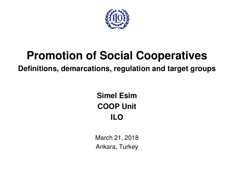 promotion of social cooperatives