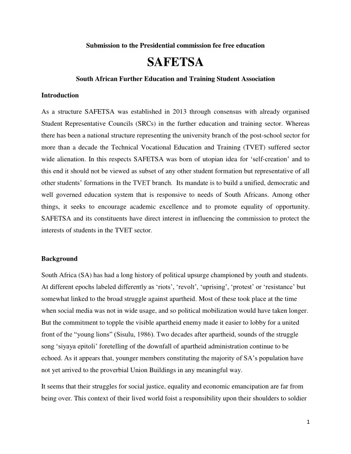 safetsa