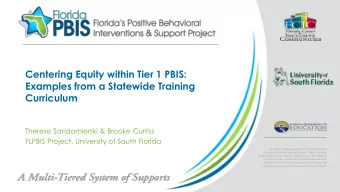 Examples from a Statewide Training  Curriculum  Therese Sandomierski &amp; Brooke Curtiss  FLPBIS