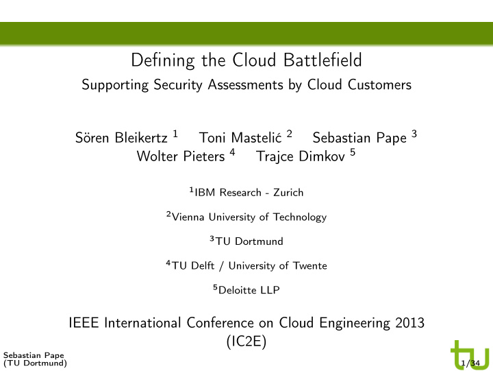 defining the cloud battlefield