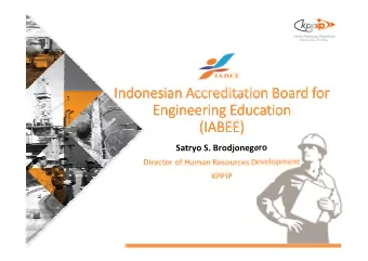 Indonesian Accreditation Board for  Indonesian Accreditation Board for  Indonesian Accreditation