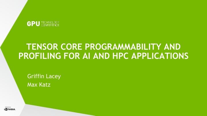 tensor core programmability and profiling for ai and hpc