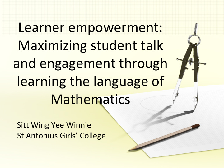 learner empowerment maximizing student talk and