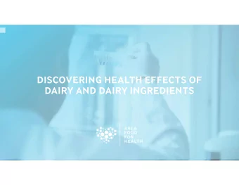 DISCOVERING HEALTH EFFECTS OF  DAIRY AND DAIRY INGREDIENTS  25 March, 2019  2  POPULATION:  10