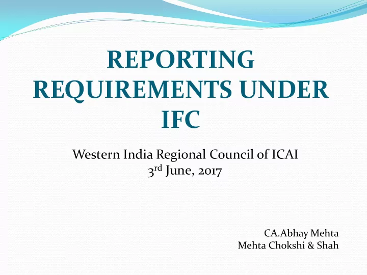 requirements under