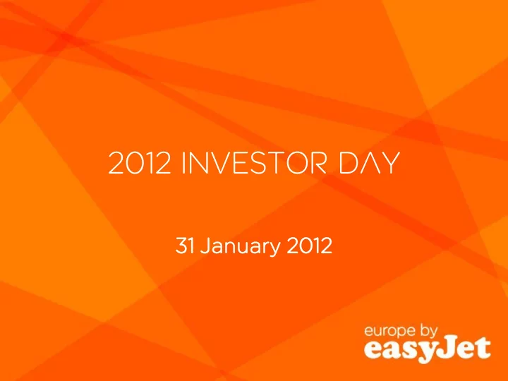 2012 investor day