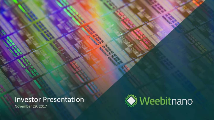 investor presentation