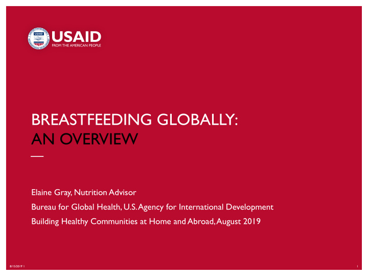 breastfeeding globally an overview