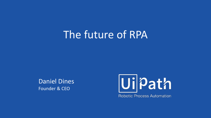 the future of rpa