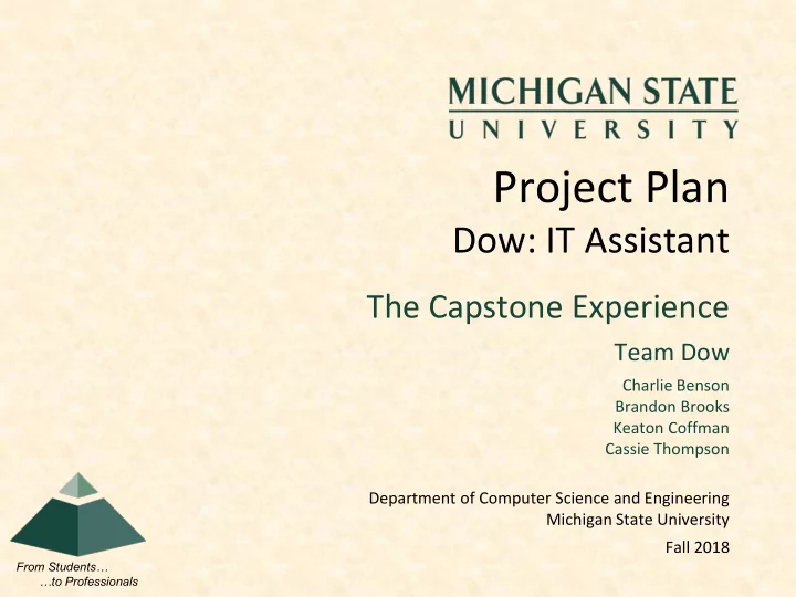project plan